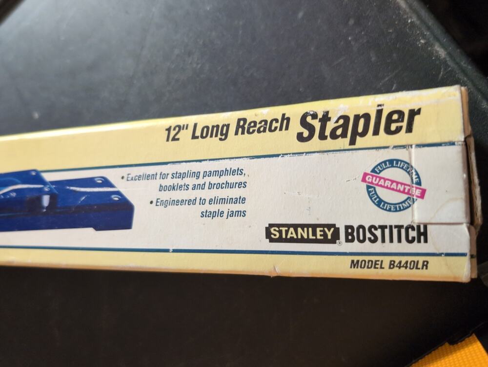 Stanley Bostitch 12" Long Reach Stapler B440LR for Binding Brochures Pamphlets